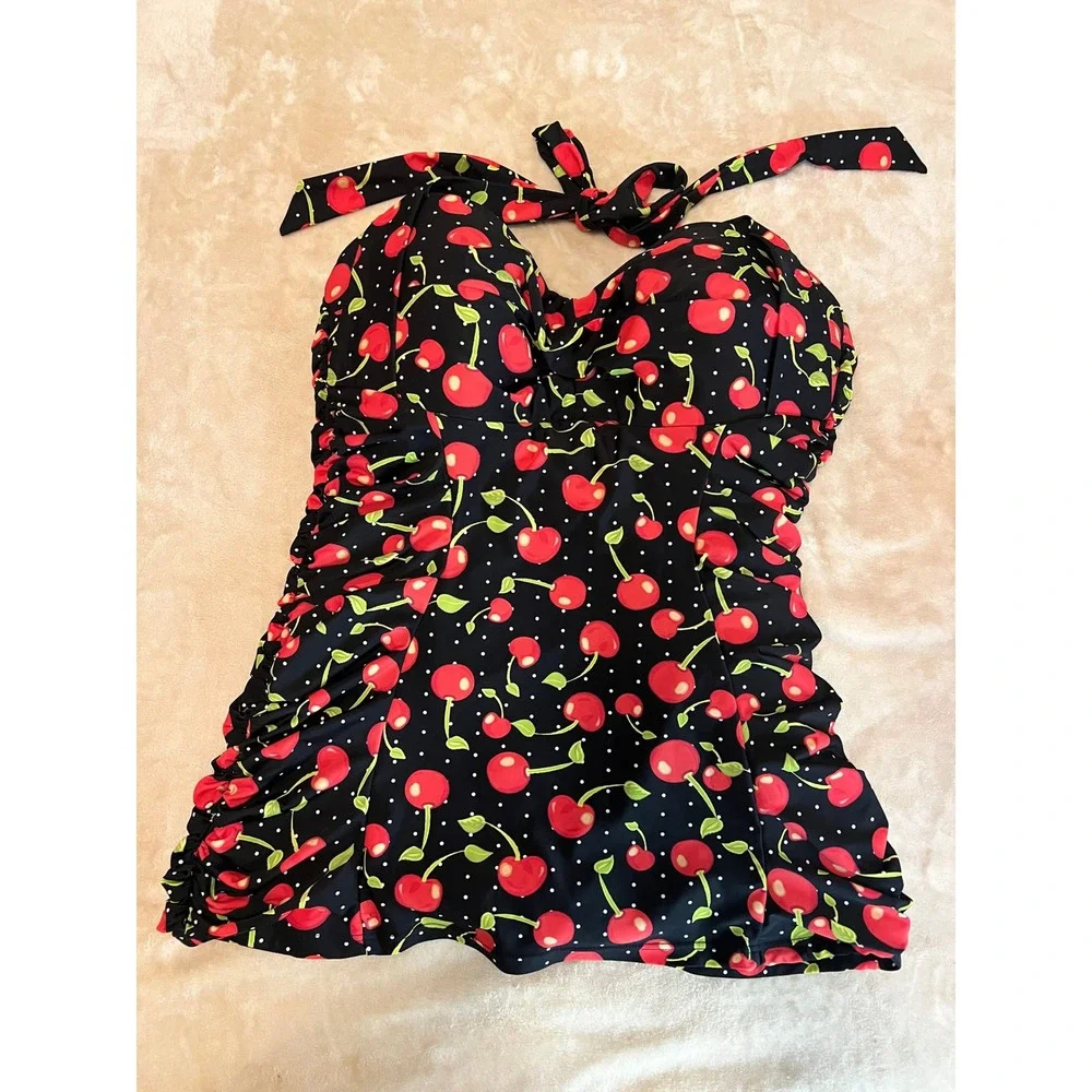 vintage swim dress ShapeSolver Women's Princess Seam The set is done of light and thin navy blue cotton Vintage Swim dress Brigance Water